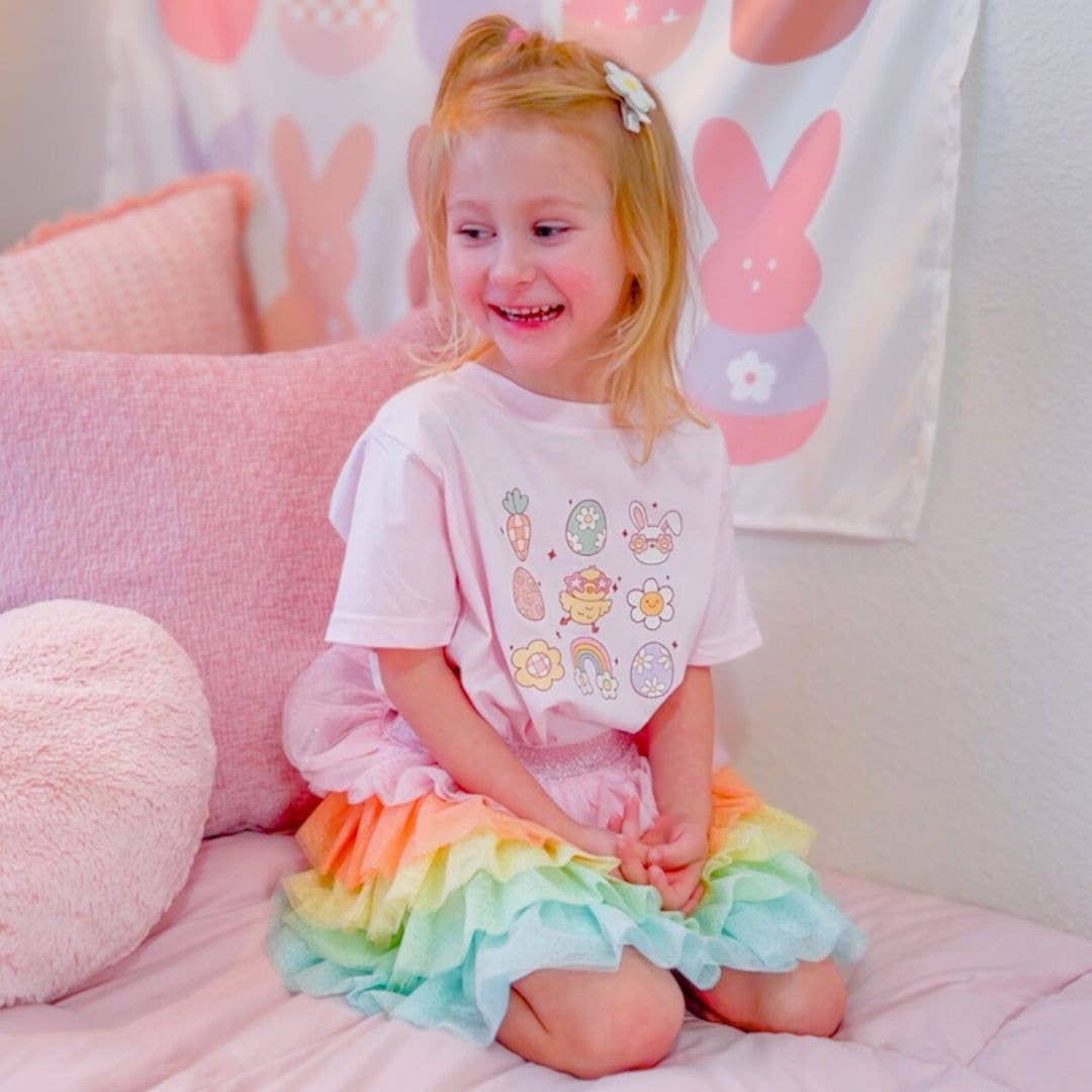 Groovy Chick Easter Short Sleeve T-Shirt - Ballet - Kids: 4T