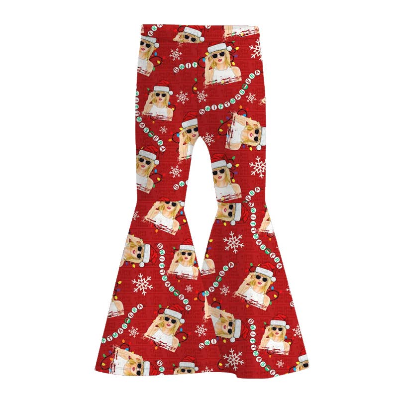 Christmas printed bell pant Kids Christmas bell Bottoms: PNG40797 / 8-9Y