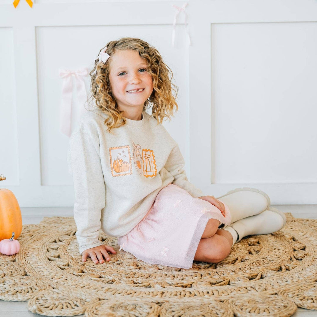 Pumpkin Cameo Sweatshirt - Kids Clothing - Fall