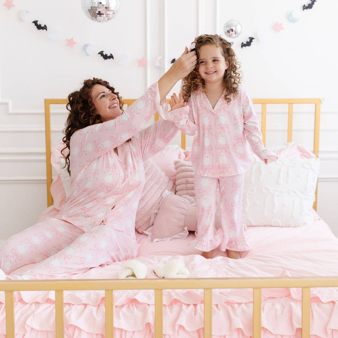 Coquette Ghost Halloween Lounge Set - Mommy and Me