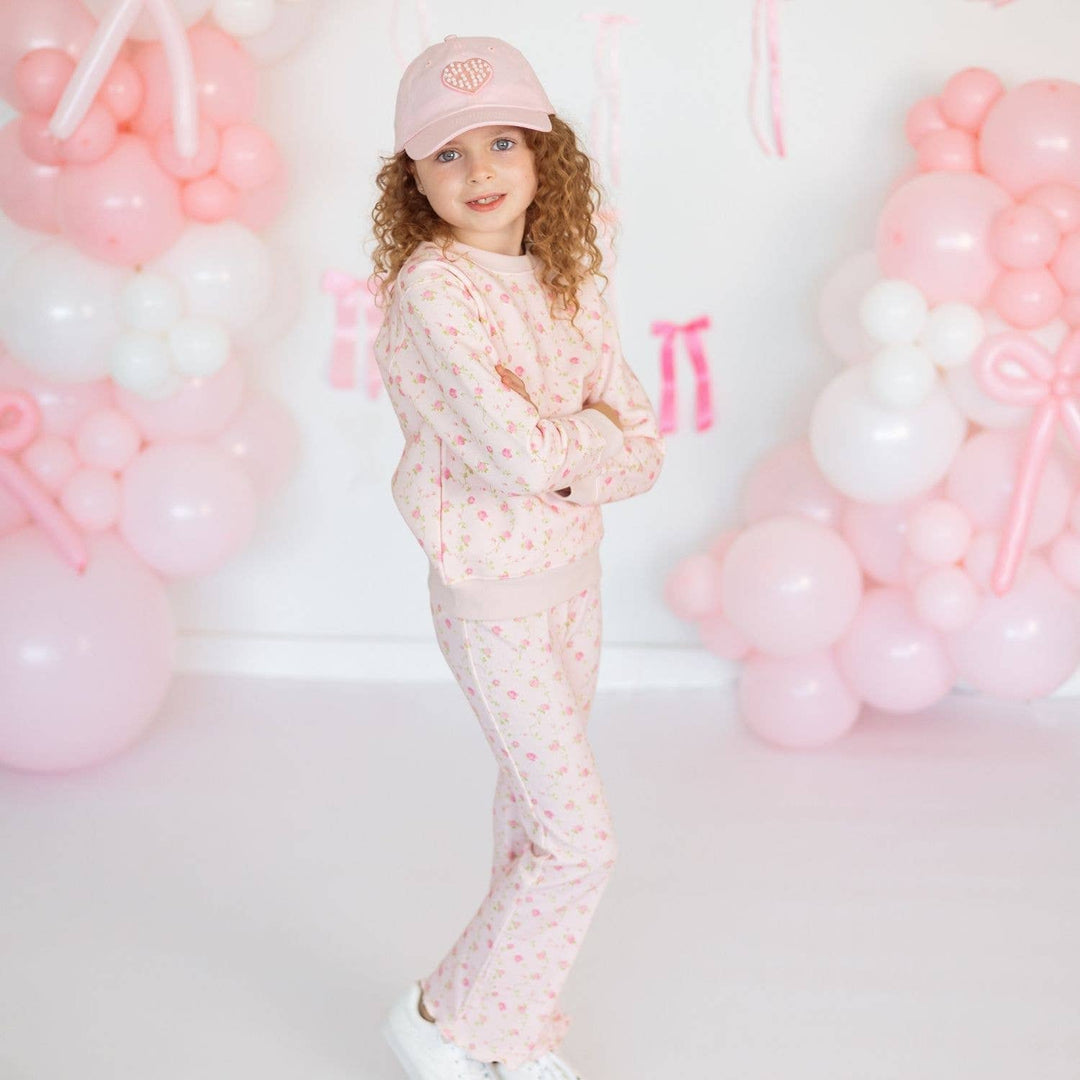 Pink Rose Sweatshirt - Kids Boutique Clothing