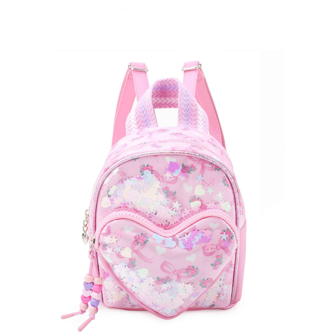 Floral Bow Printed Confetti Micro Mini Backpack