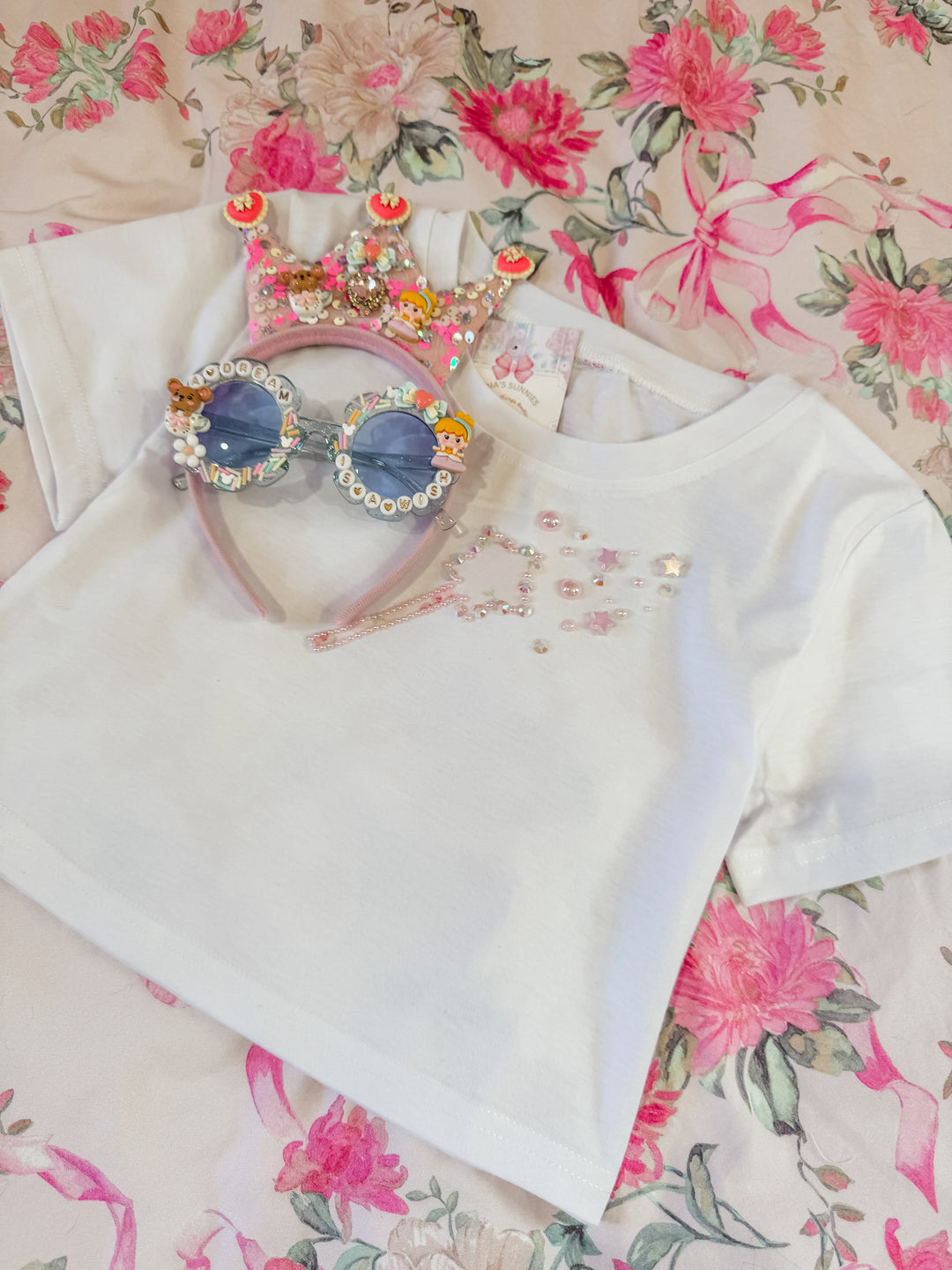 Girls Bespoken Cropped Wand Tee