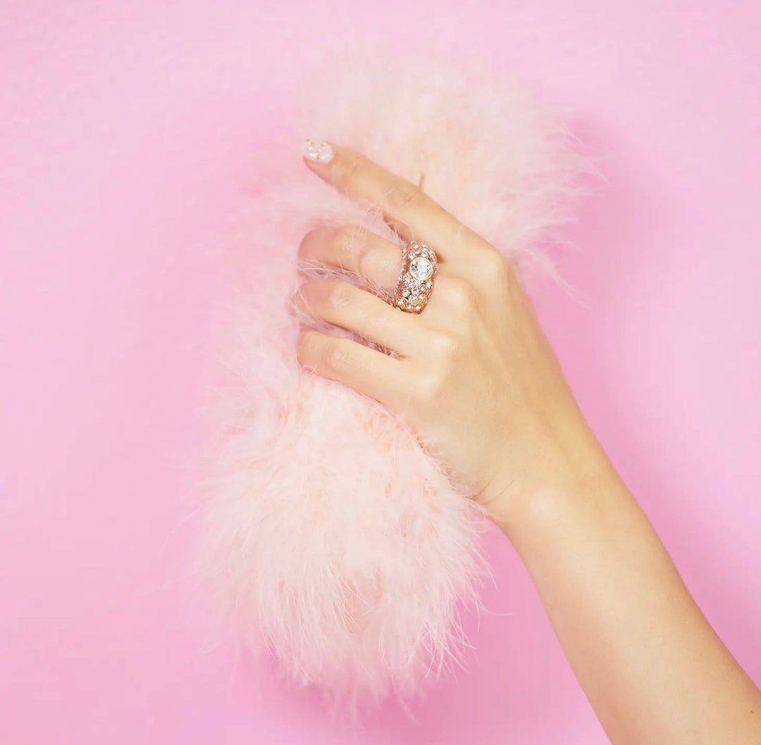 Pink Fancy Fur Boa Purse