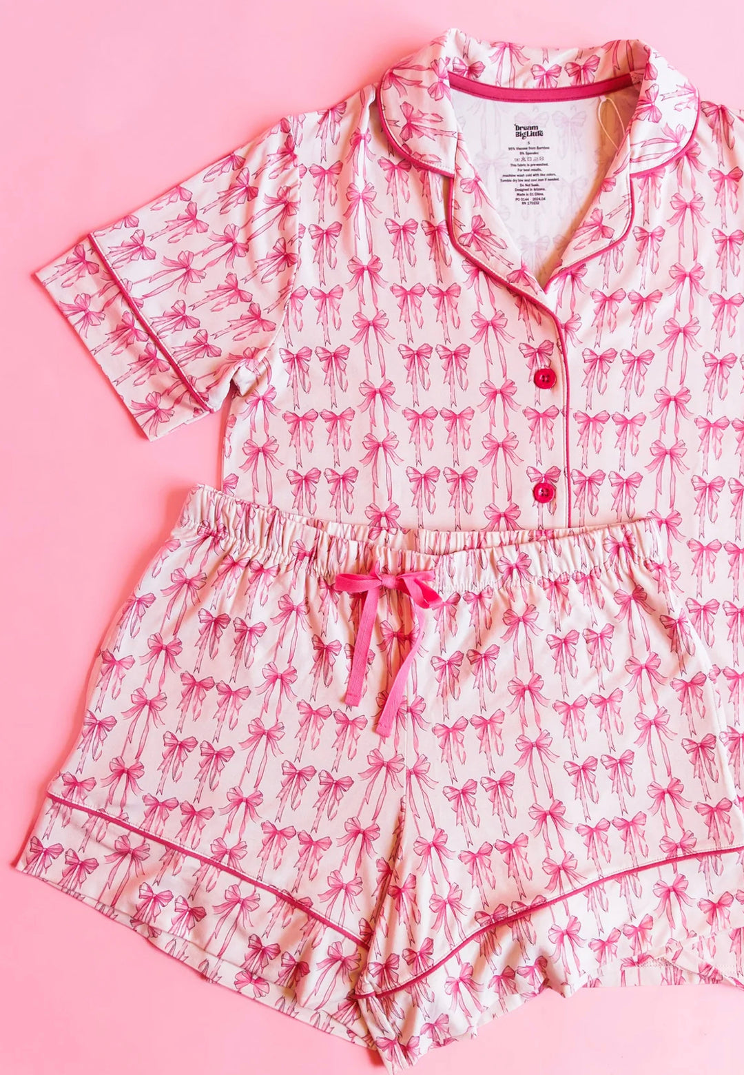 Adult Bow Bamboo Pj set