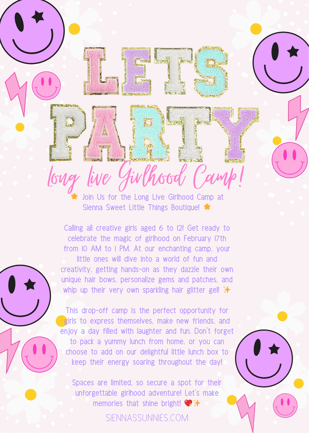 2/18 10am-1pm Long Live Girlhood Camp