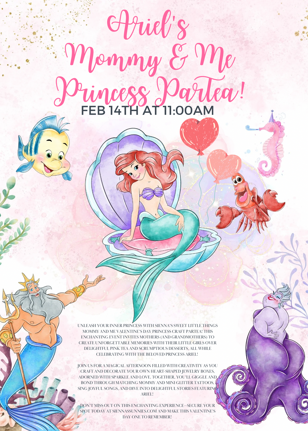 2/14 10am Mommy & Me Princess Valentines Craft ParTea