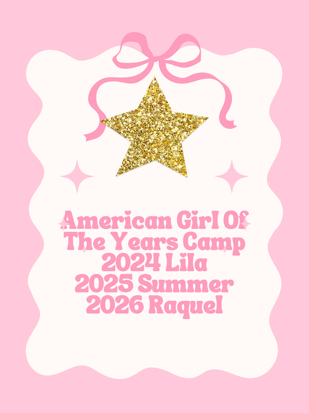8/3-8/5 9am-2pm American Girls of the Year Vacation Camp