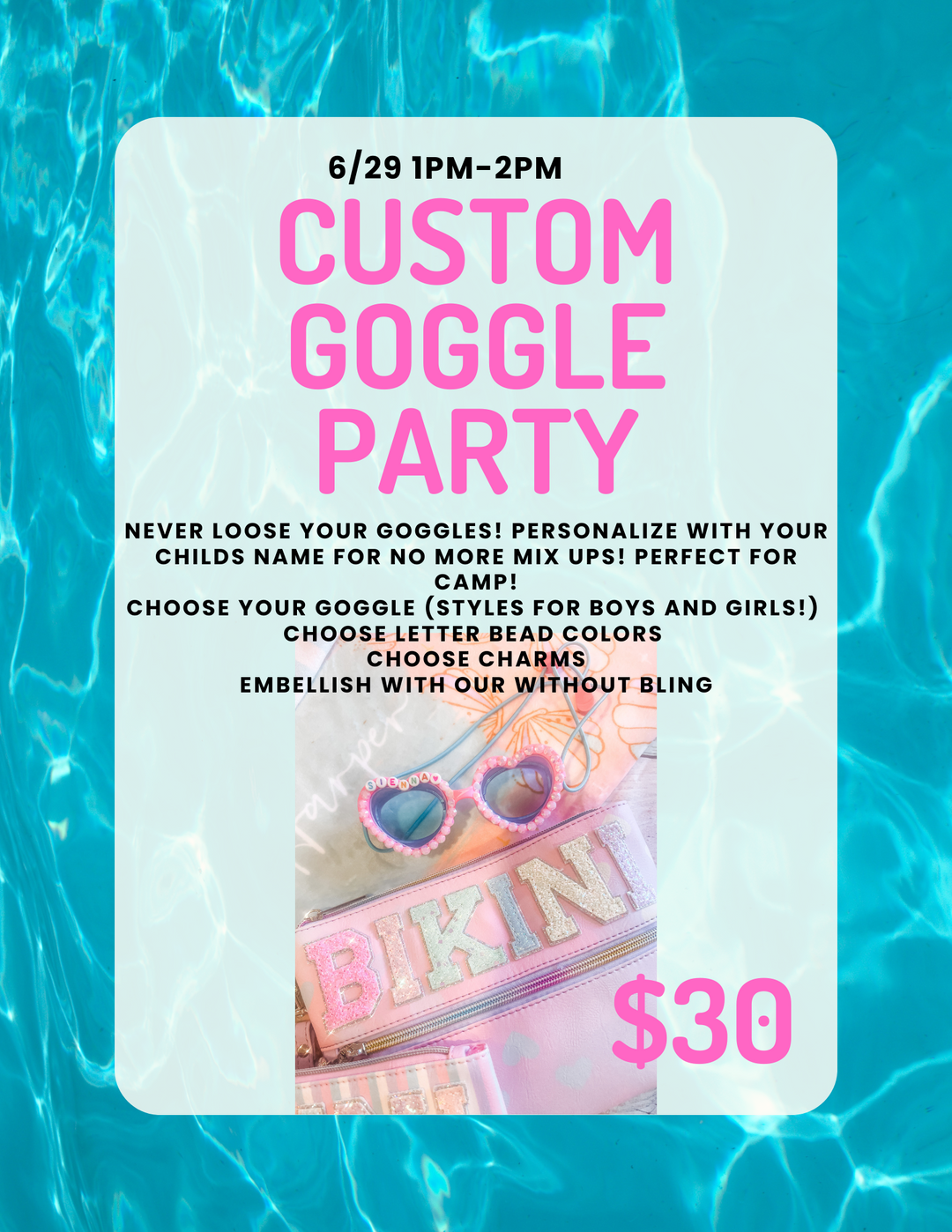 Custom Goggle Party