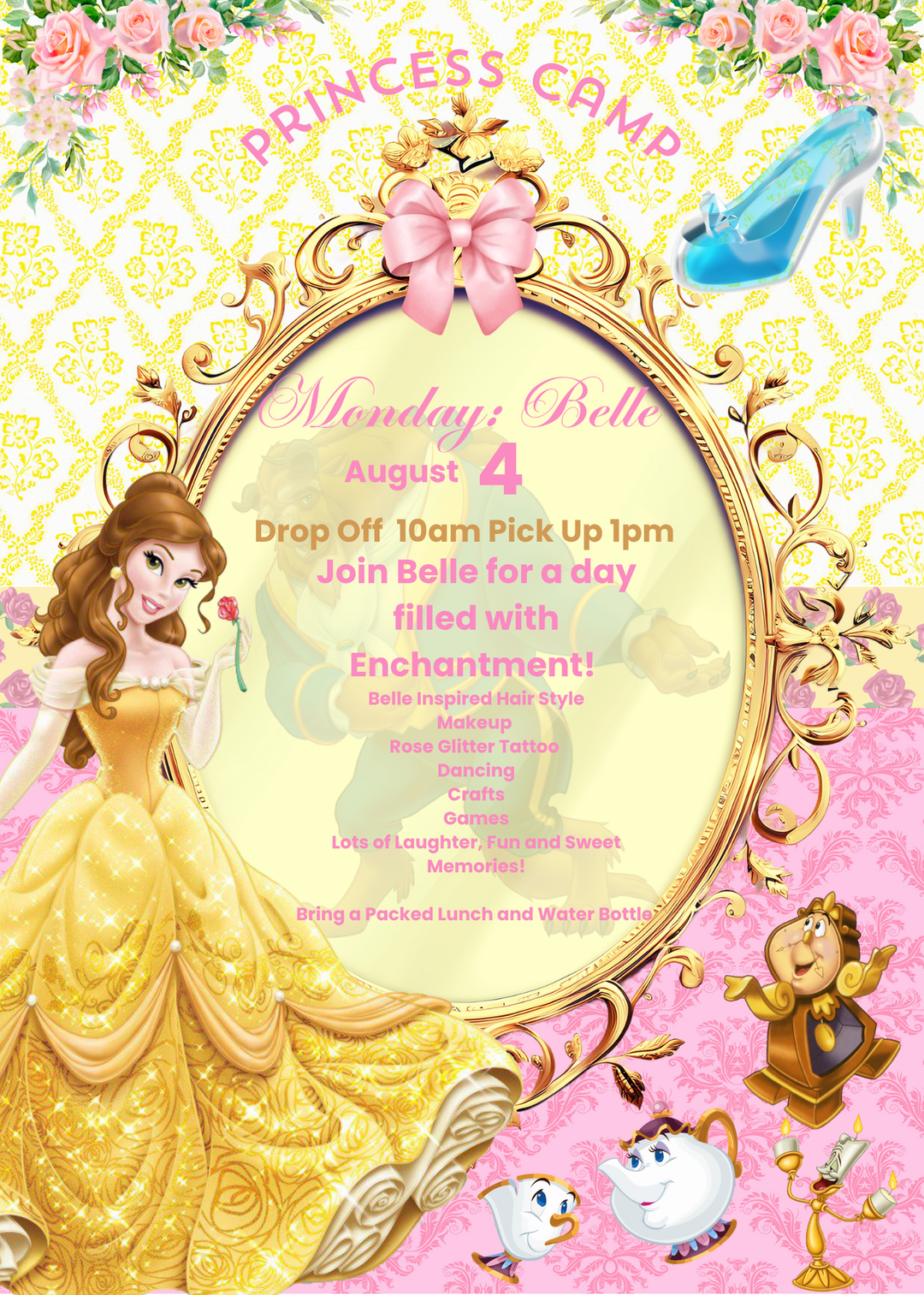 Sweet Little Summer 8/4-8/8 Princess Camp 10am-1pm