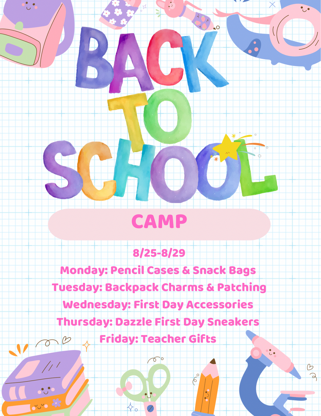 Sweet Little Summer Registration 8/25/29 Back To School