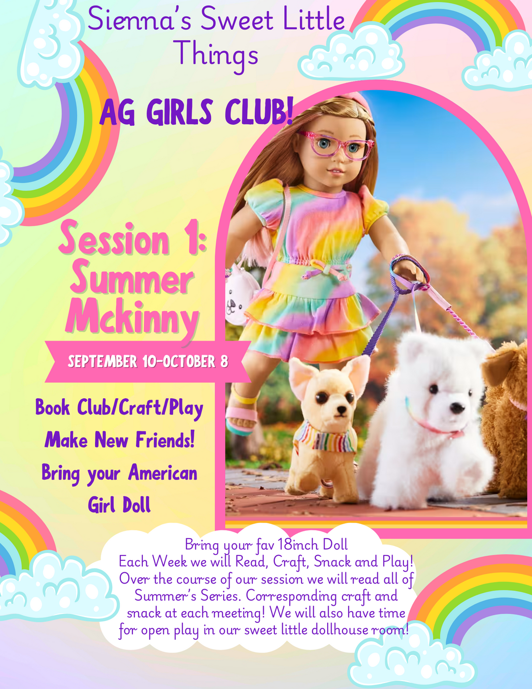 AG Girls Club Ages 6-12 years/ Session One Summer McKinny