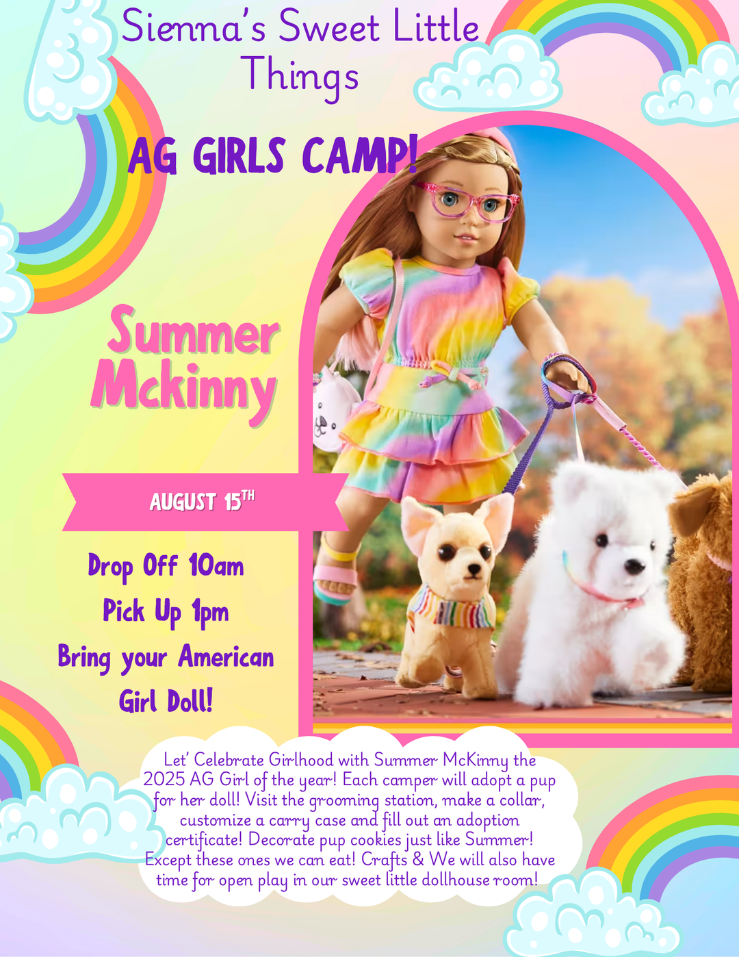 8/15 AG Girl Summer McKinny Camp! Deposit