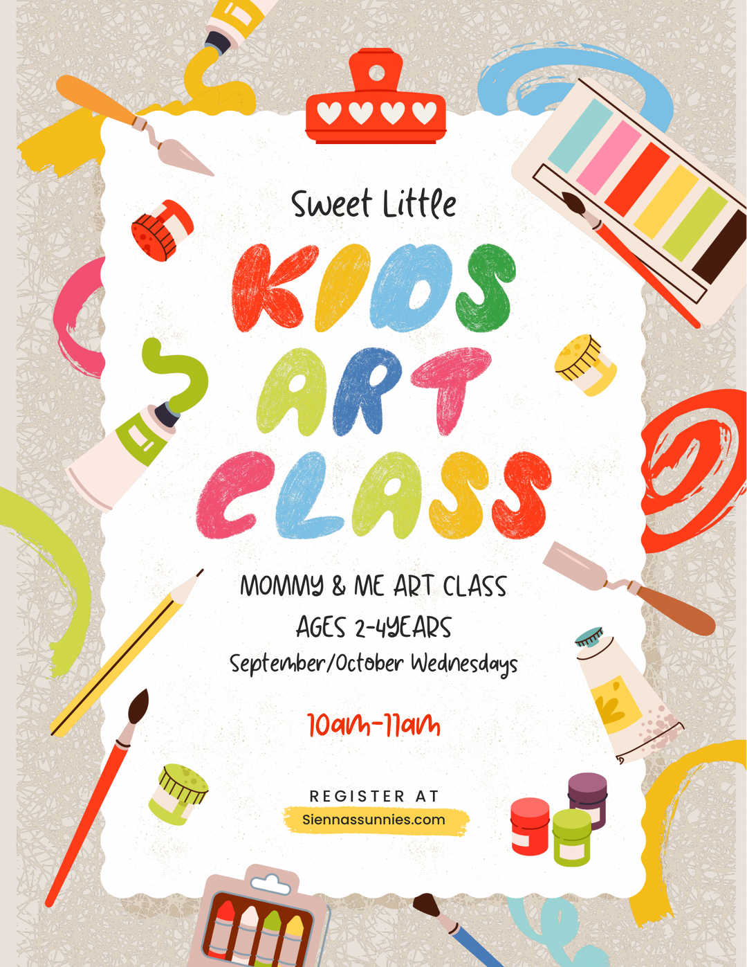 Mommy & Me Art Club Ages 2-4years