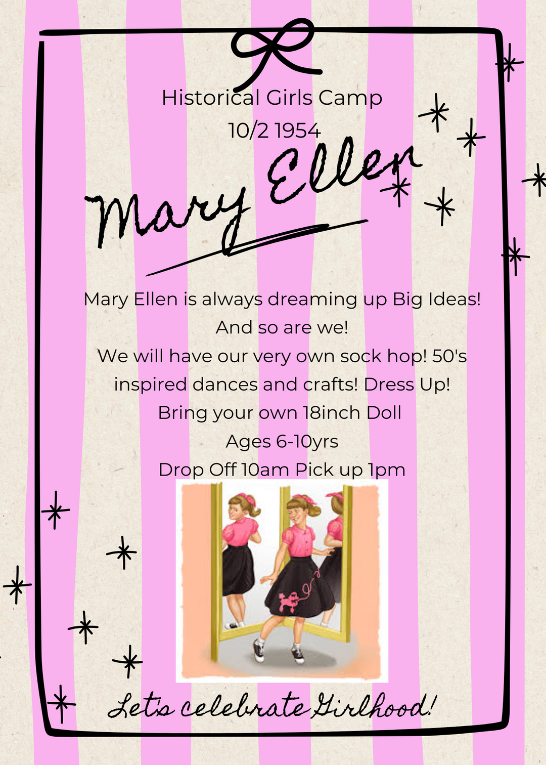 11/4 Historical Girls Camp: Mary Ellen Larkin 1954