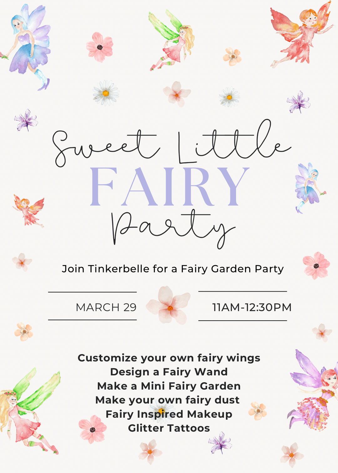 Tinker-belle’s Fairy Party