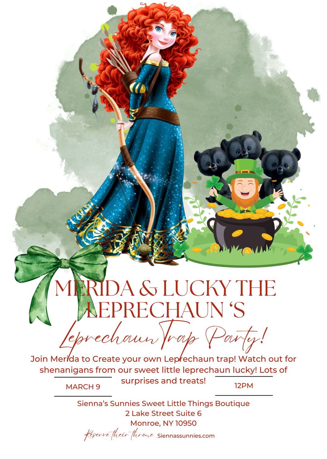 Merida & Lucky The Leprechauns Trap Party!