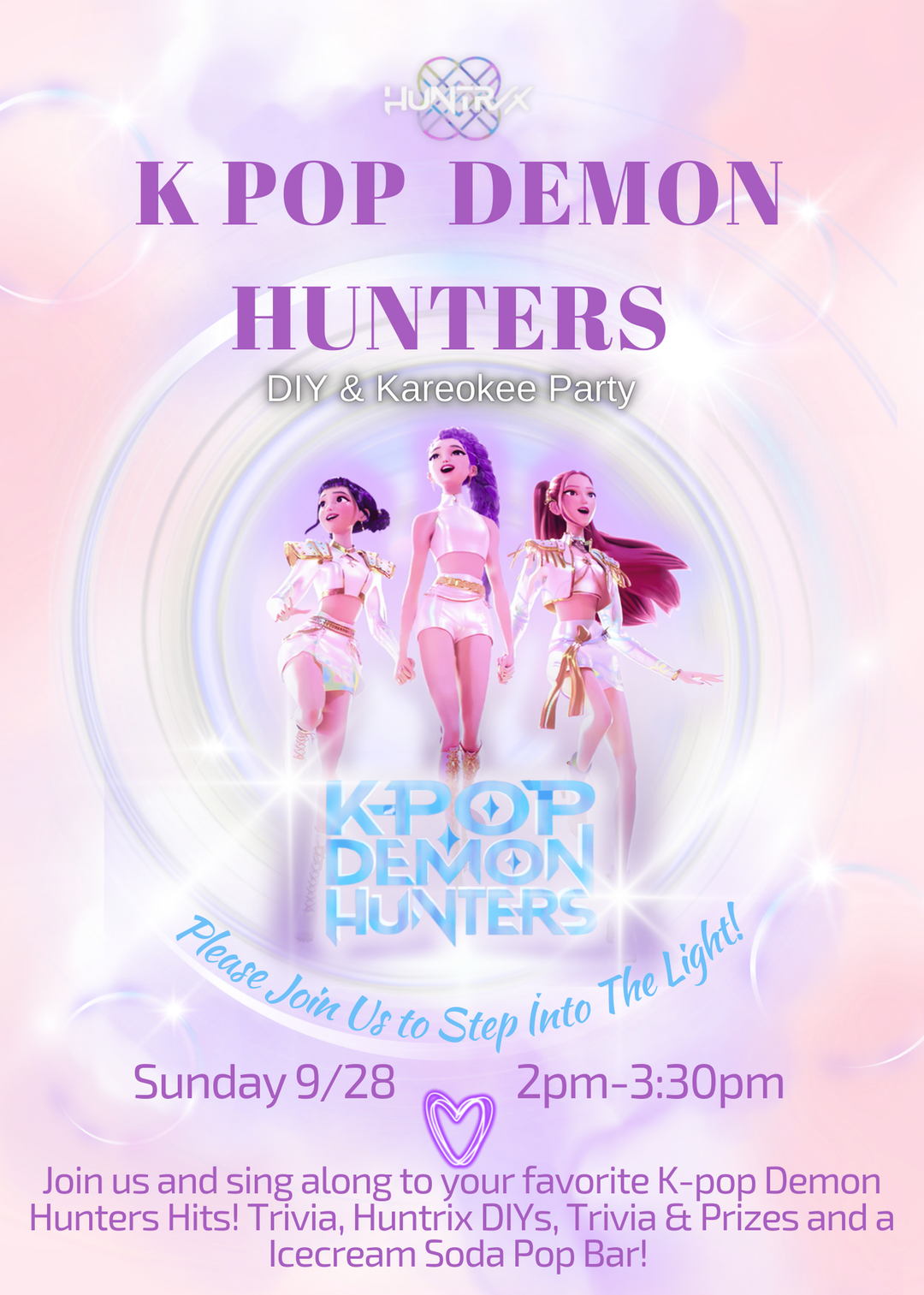 K Pop Demon Hunters DIY & Kareokee Party