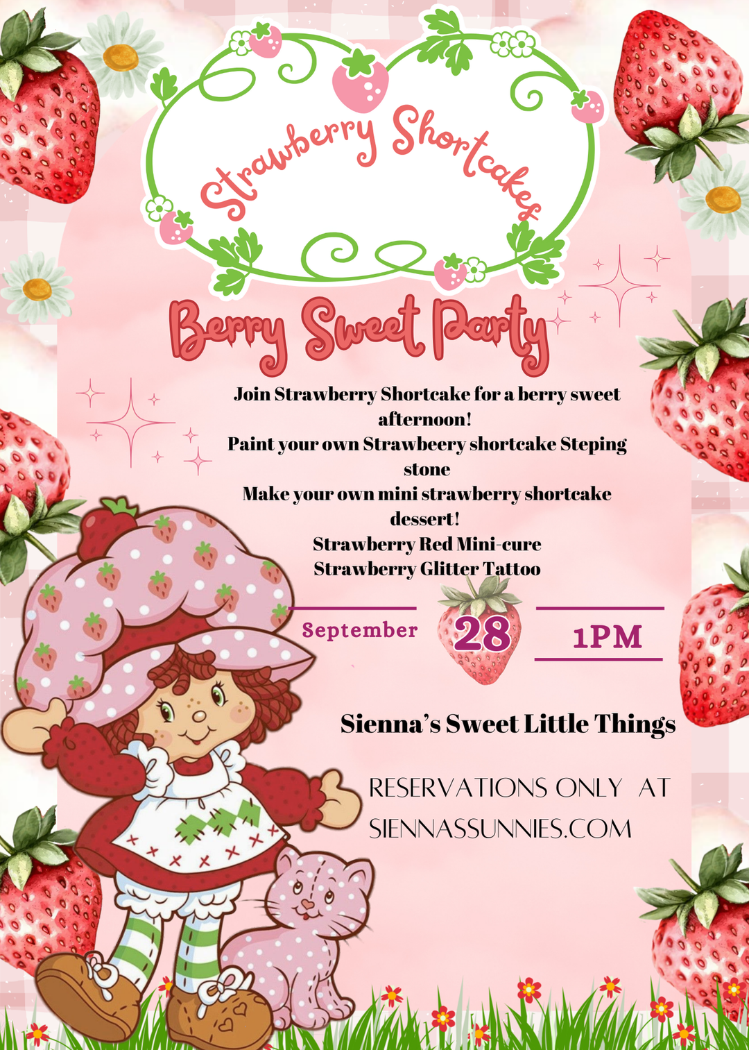 Strawberry Shortcake’s Berry Sweet Party! 9/28 1pm