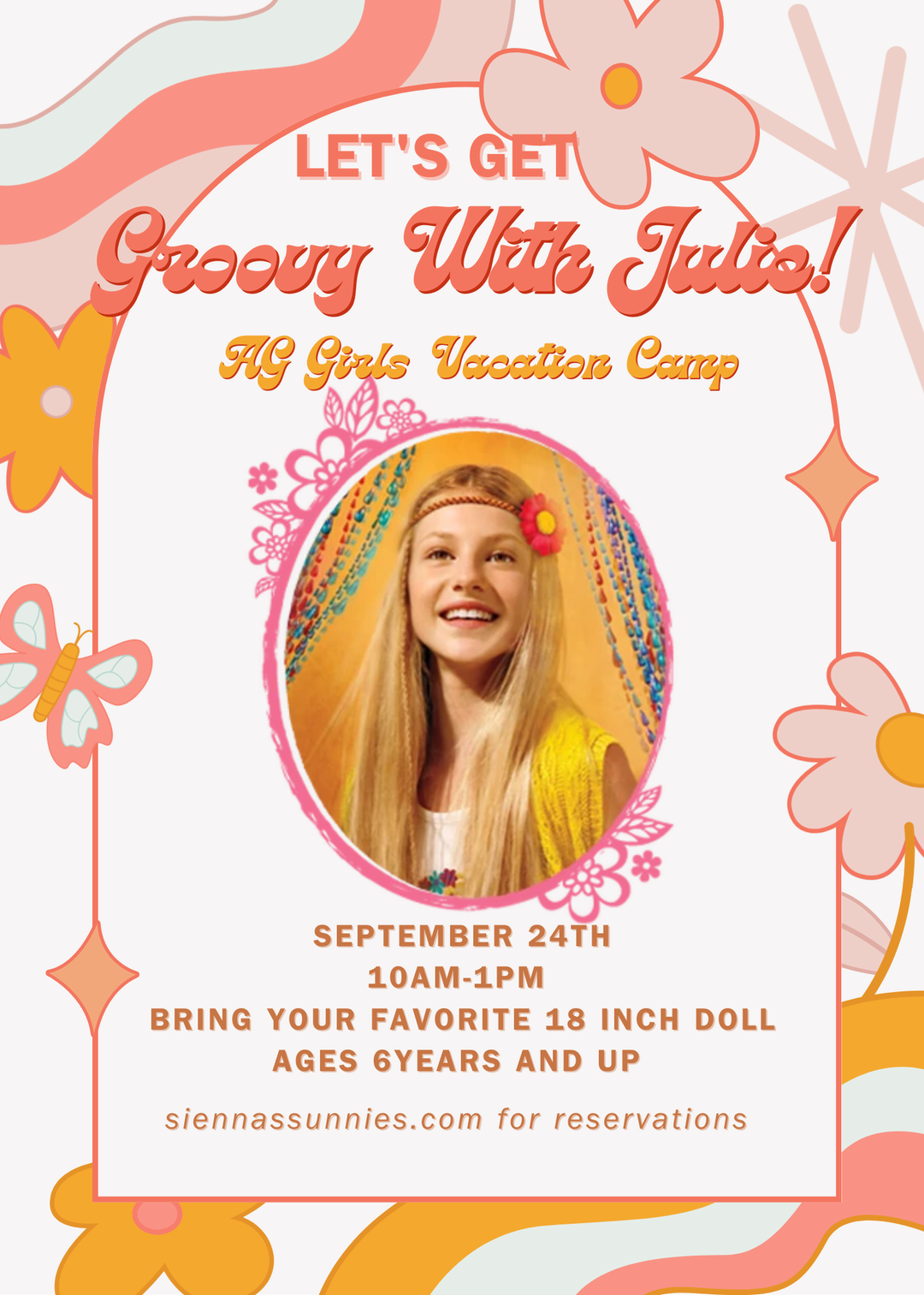 9/24: Historical Girls Vacation Camp: Julie Albright 1974