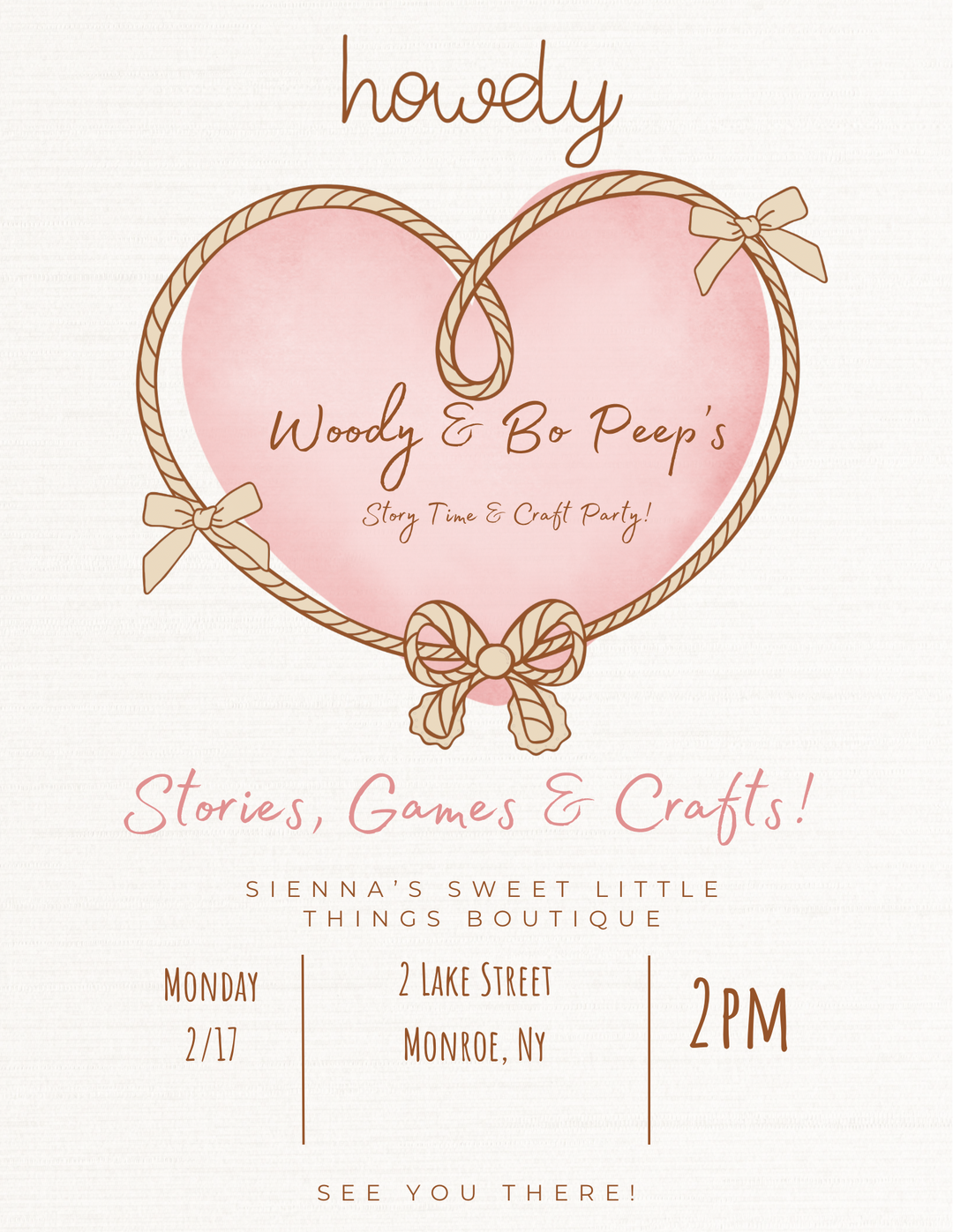 2/17 Woody & BoPeep’s Storytime & Craft