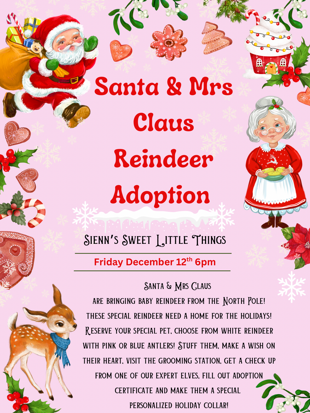 Santa & Mrs Claus Reindeer Adoption
