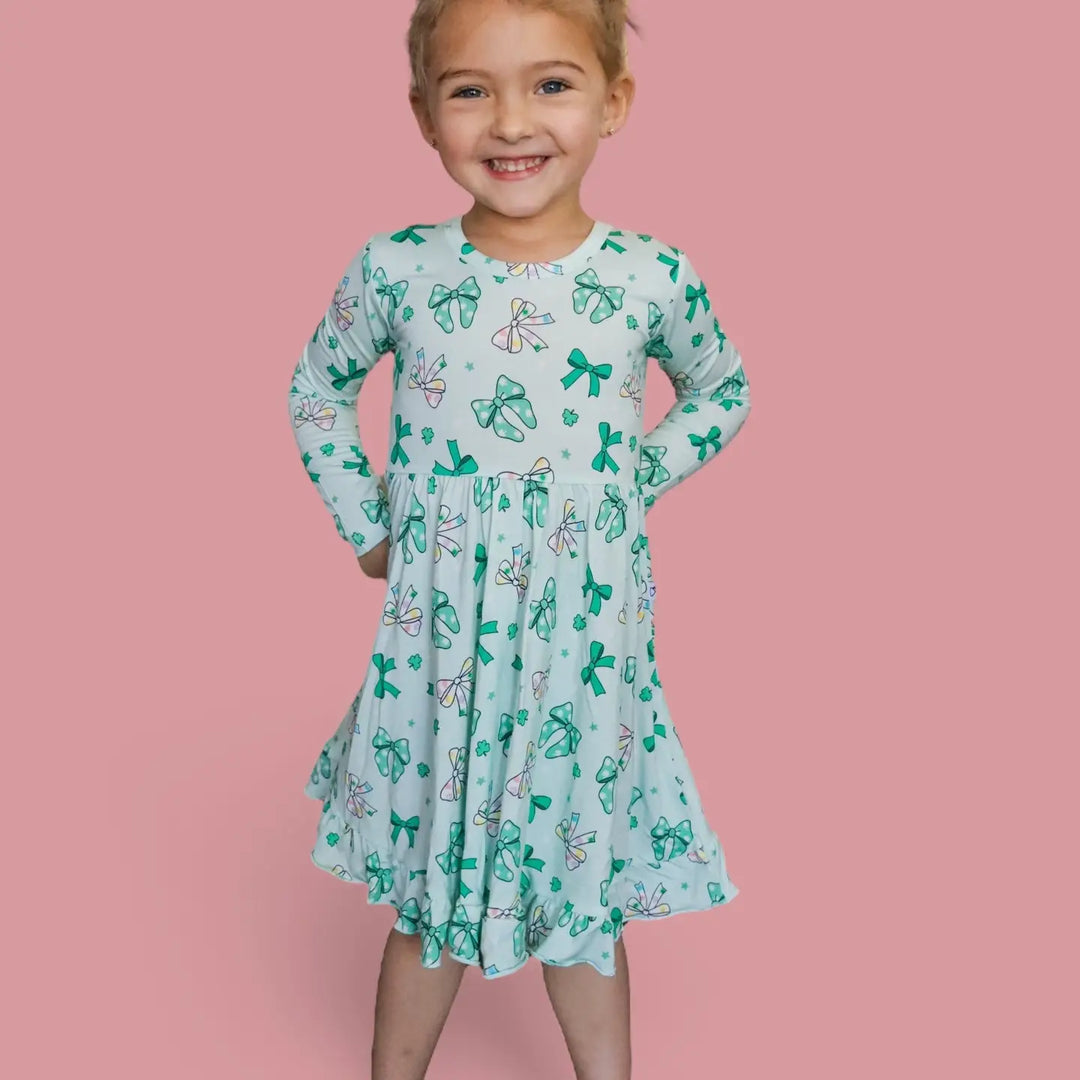 Clover Bows Twirl Dress