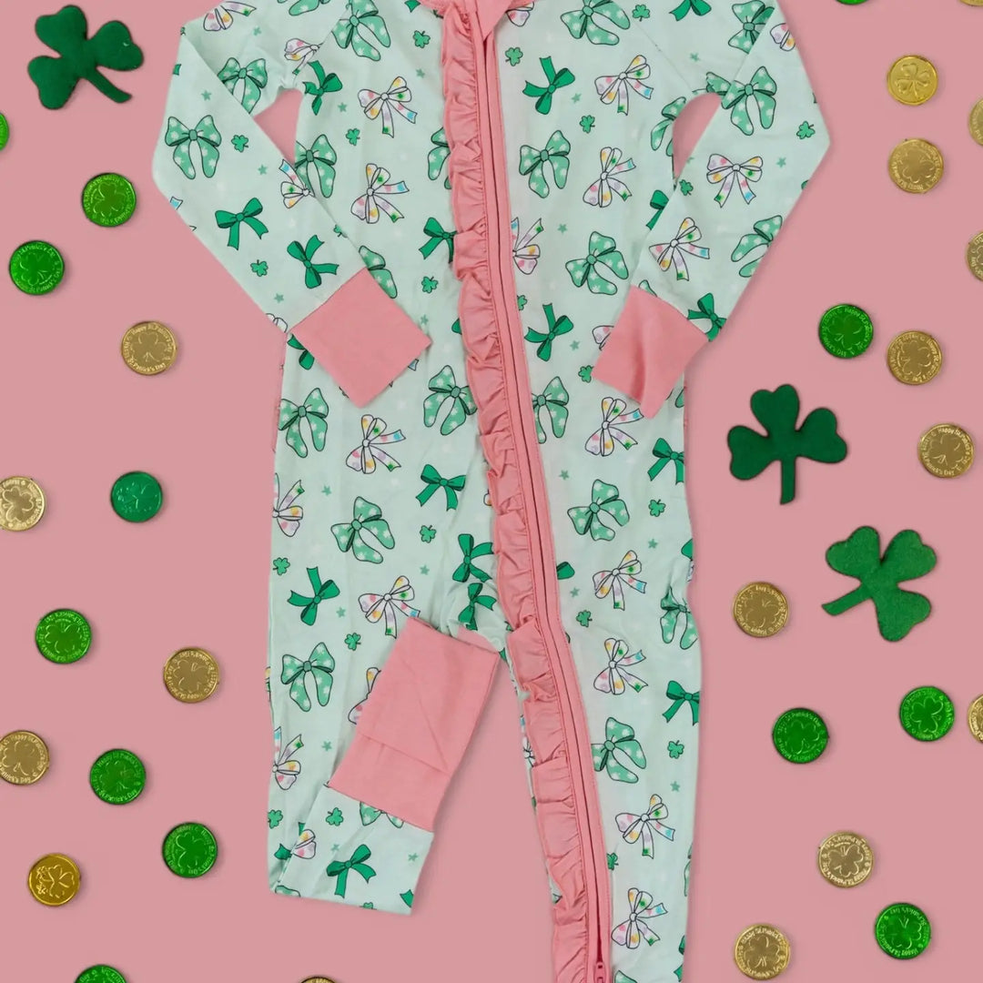 Clover Bows Dream Ruffle Romper