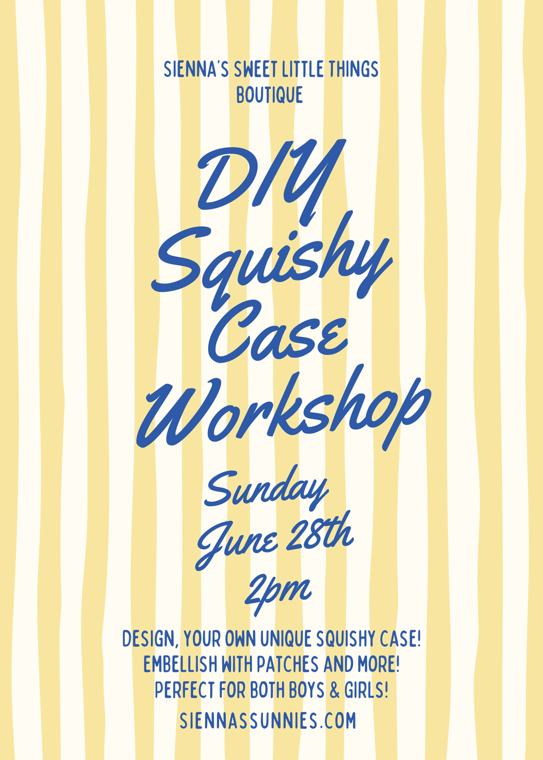 6/28 2pm DIY Squishy Case Workshop