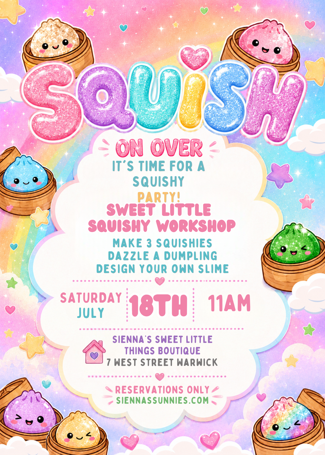 7/18 11am Make A Squishy Workshop