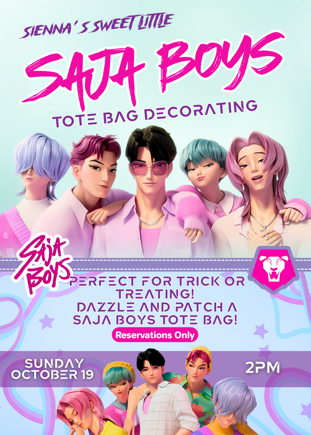 10/19 Saja Boys Tote Decorating