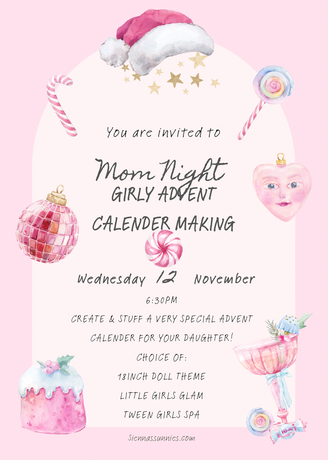11/12 Mom’s Night Advent Calender Making