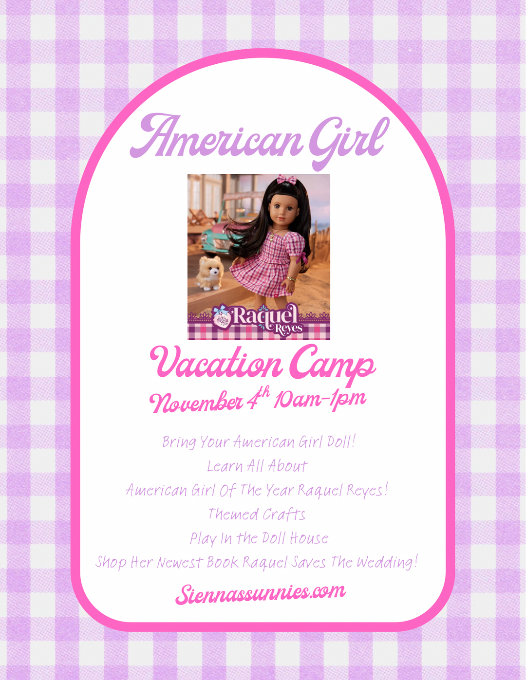 11/4 Girl of The Year Vacation Camp Deposit