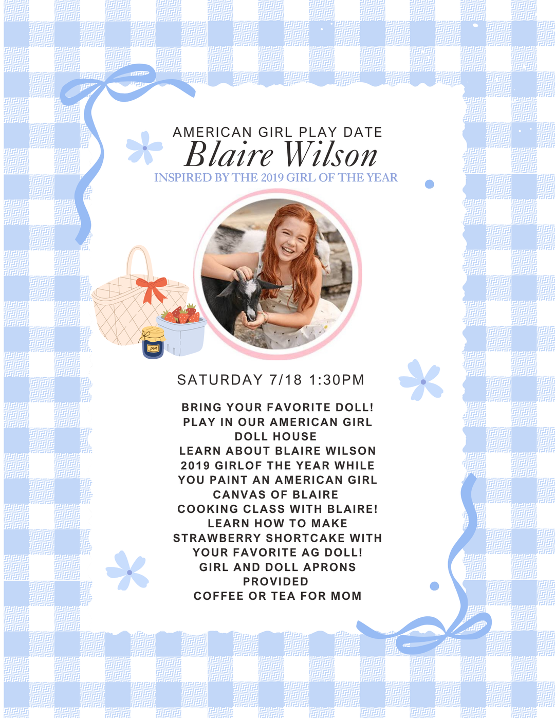 American Girl Blaire Wilson Play Date