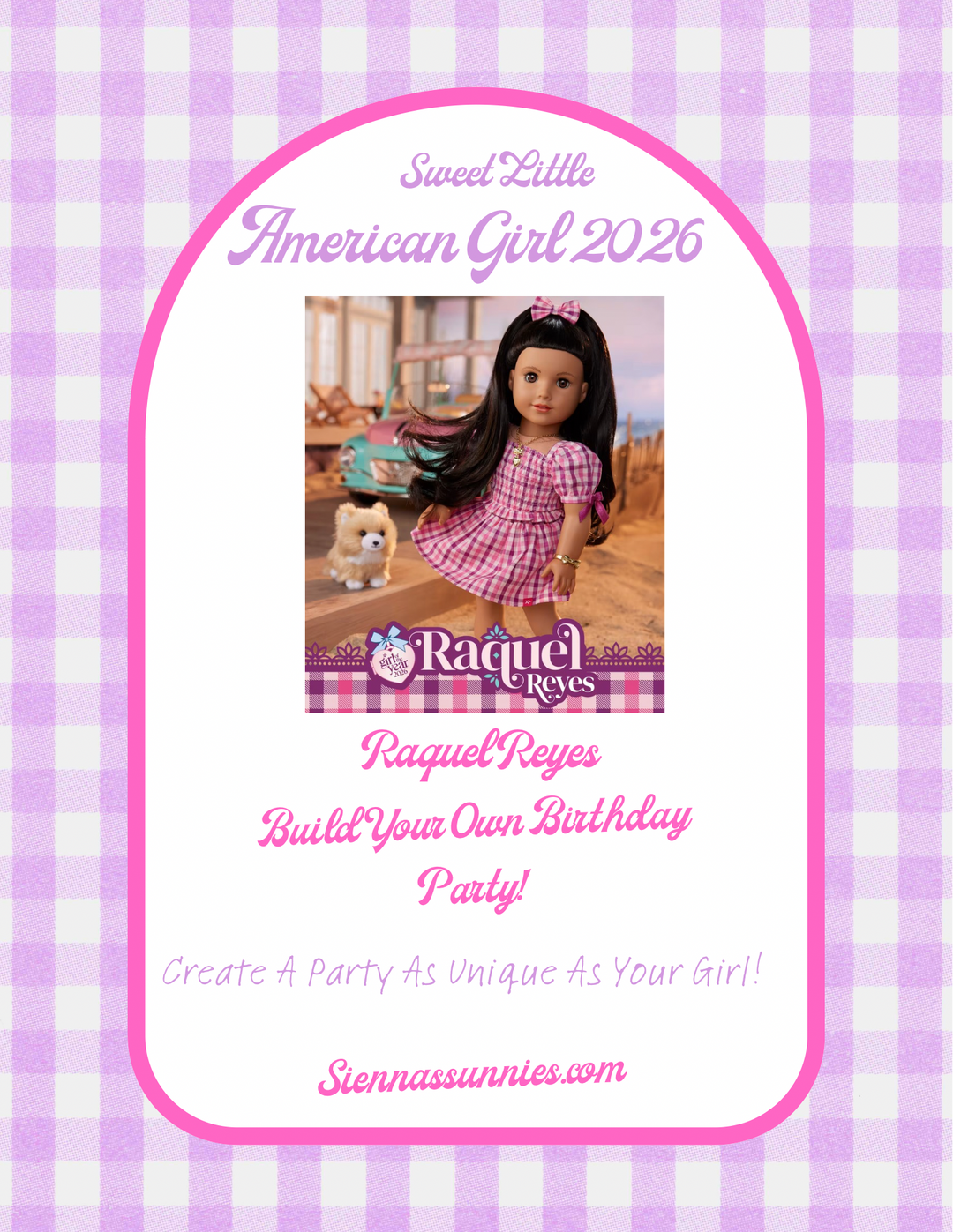 Racquel Reyes American Girl Inspired Birthday Deposit