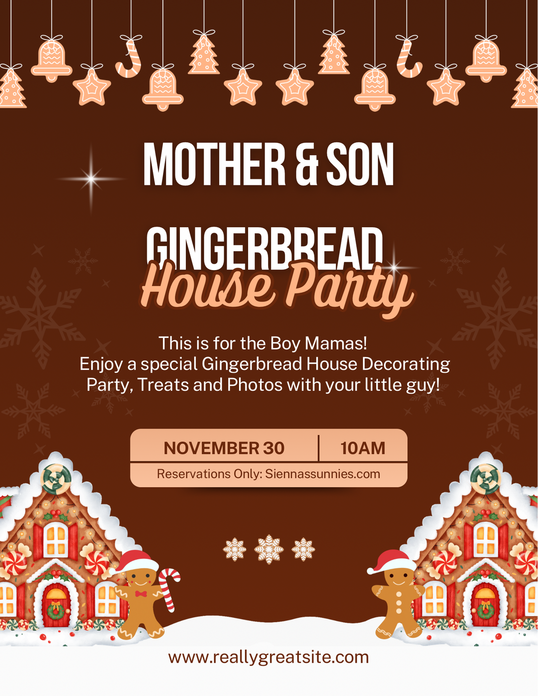 11/30 10am Mother & Son Gingerbread House Decorating Party