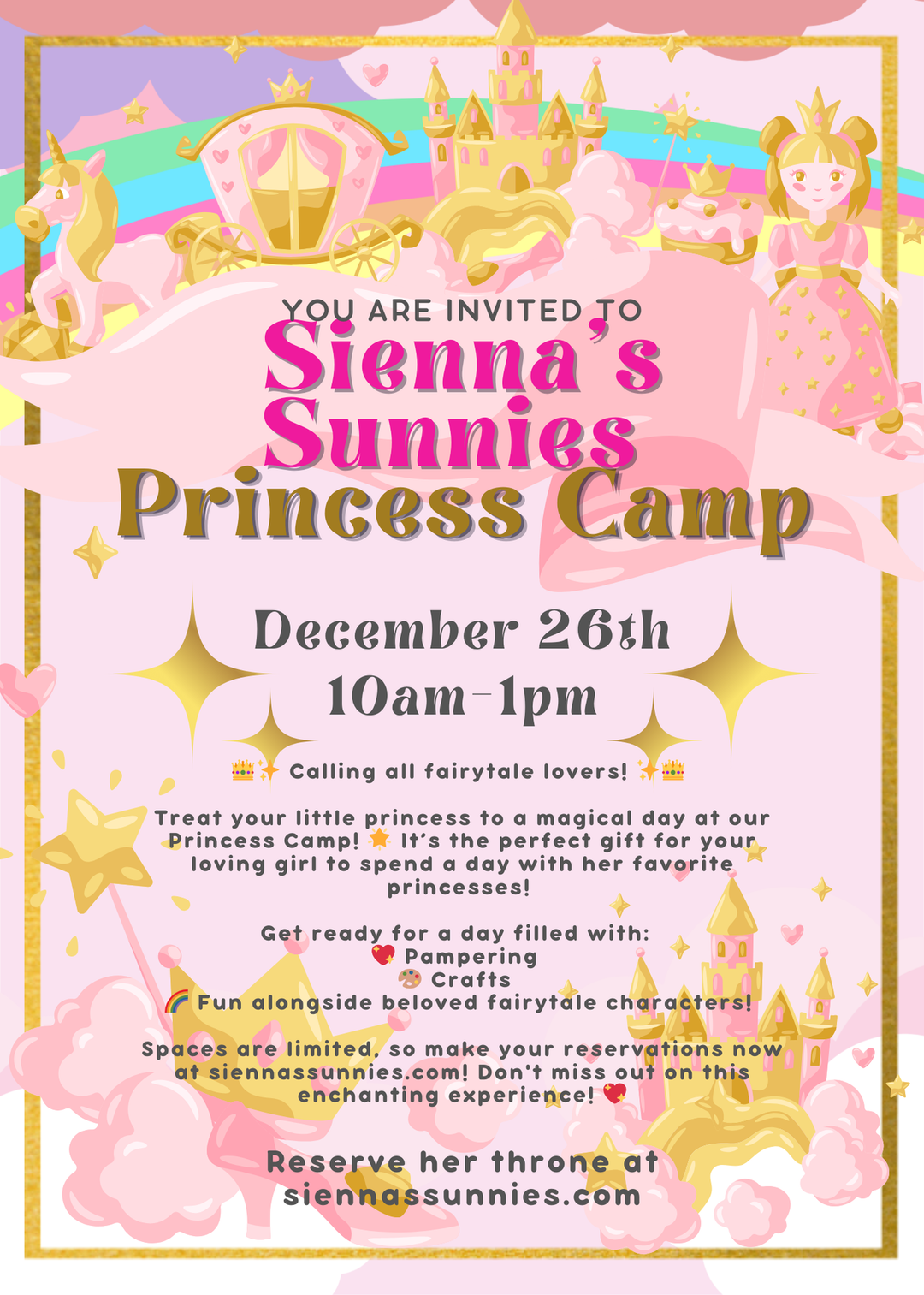 12/26 Vacation Princess Camp