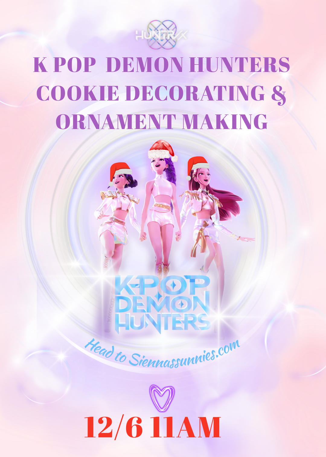 K Pop Demon Hunters Cookie Decorating and Ornament Making