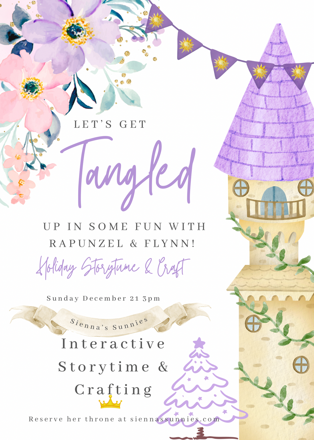 12/21 Rapunzel and Eugene’s Holiday Storytime & Craft