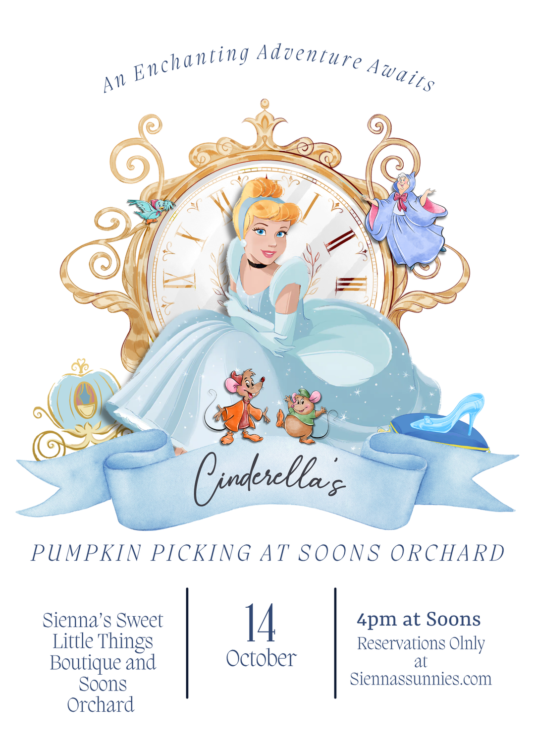 10/14 Pumpkin Picking with Cinderella at Soons Orchard