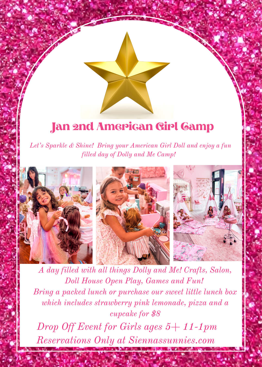 1/2 10am-1pm American Girl Doll Camp