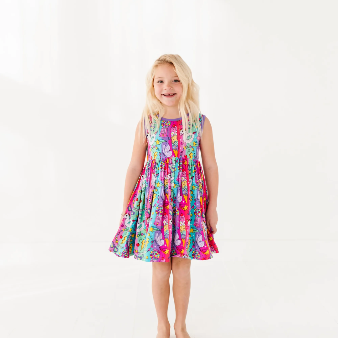 Rocket Lion Skater Dress: 3T