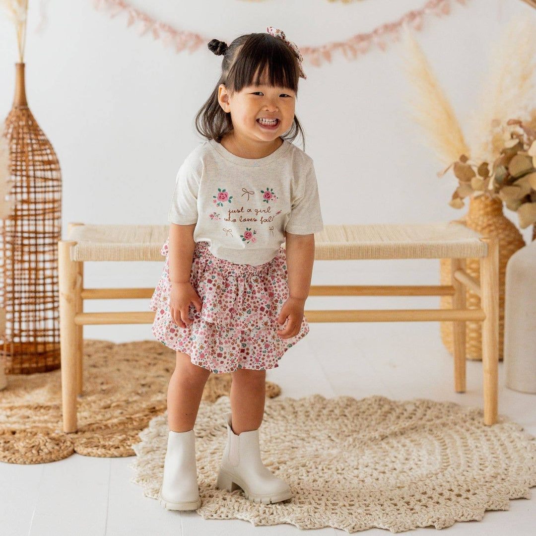 Berry Floral Skort - Kids Boutique Clothing - Fall