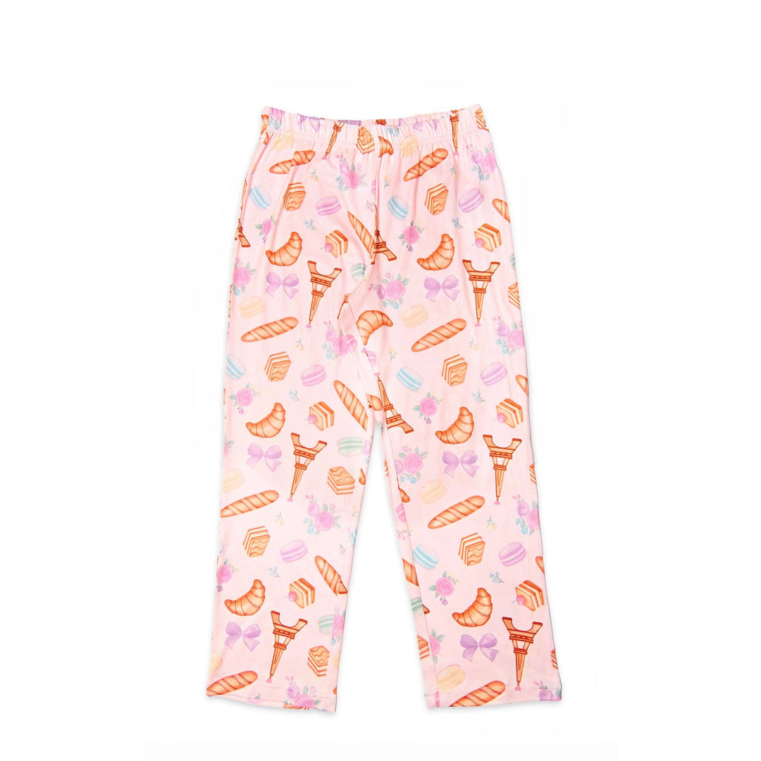 Paris Print Yummy Pajama Set with Headband (4 PACK)