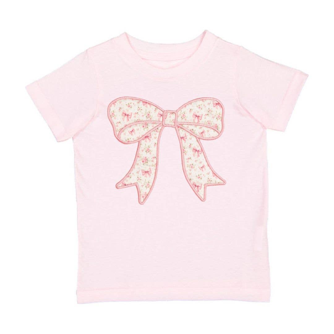 Ditsy Floral Bow Patch Short Sleeve T-Shirt - Spring 2025