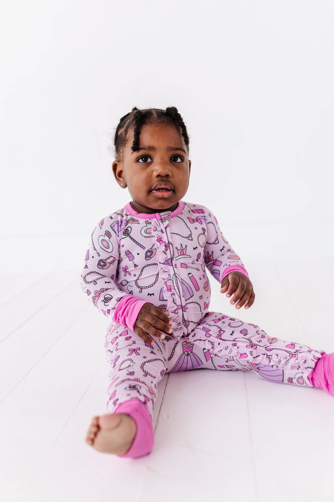 Sleeping Cutie Convertible Footies with Ruffle
