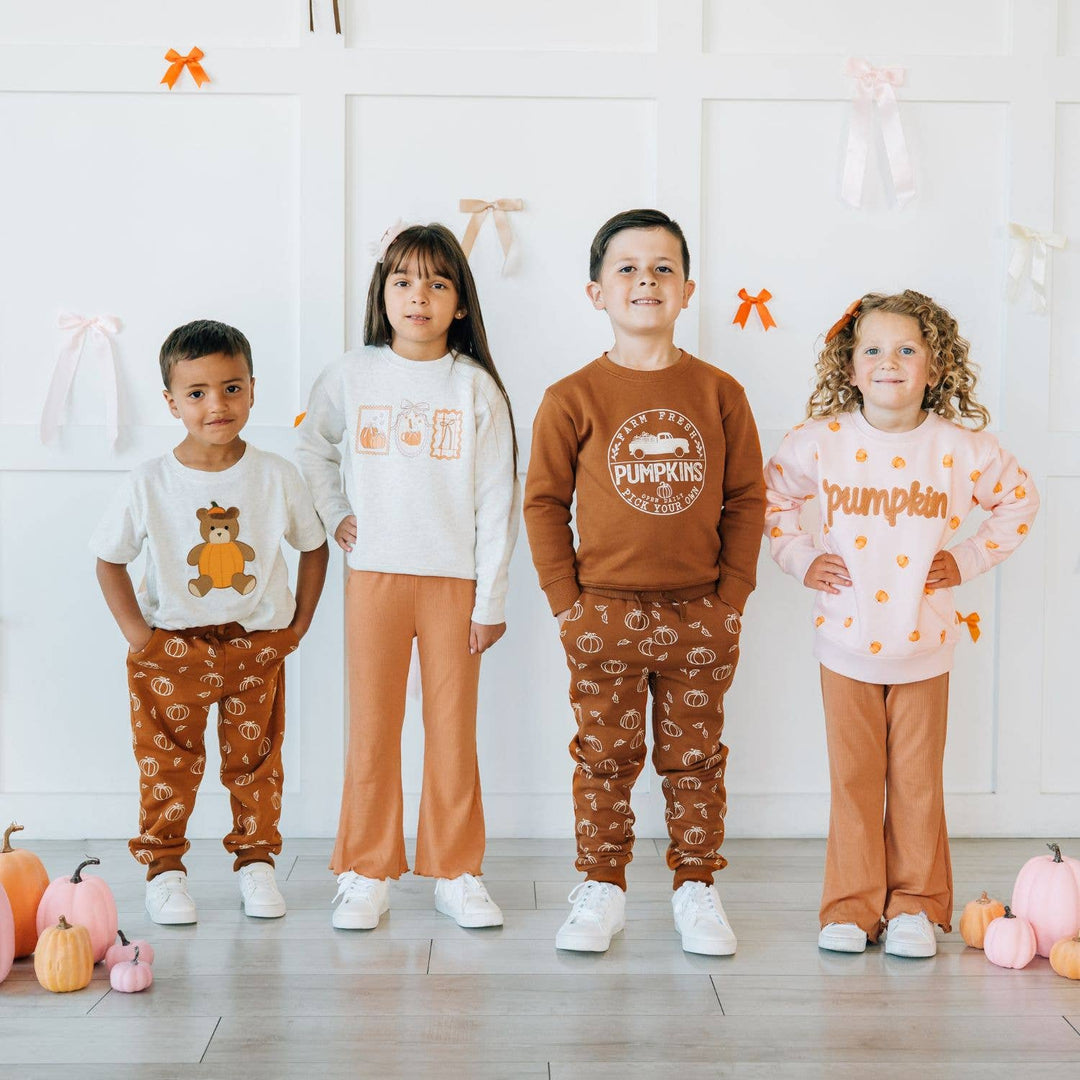 Pumpkin Cameo Sweatshirt - Kids Clothing - Fall