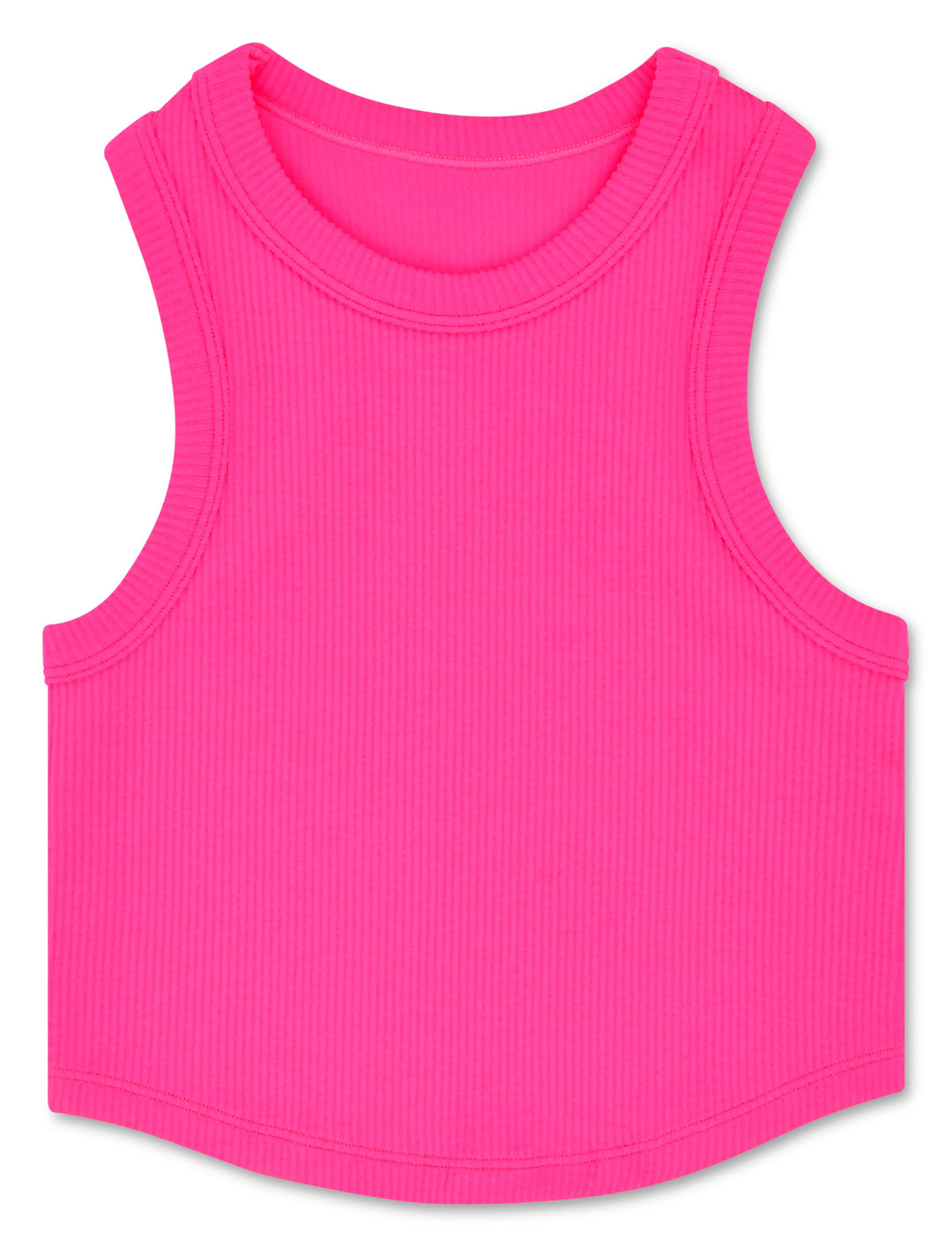 HOT PINK CROPPED RACER BACK TOP (SM/MED)