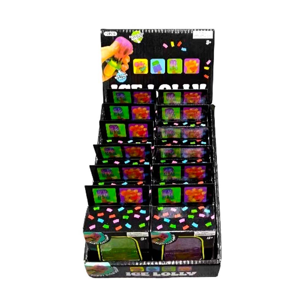 12PCS - Glitter Popsicle Squeeze Squishy Stress Relief Toy