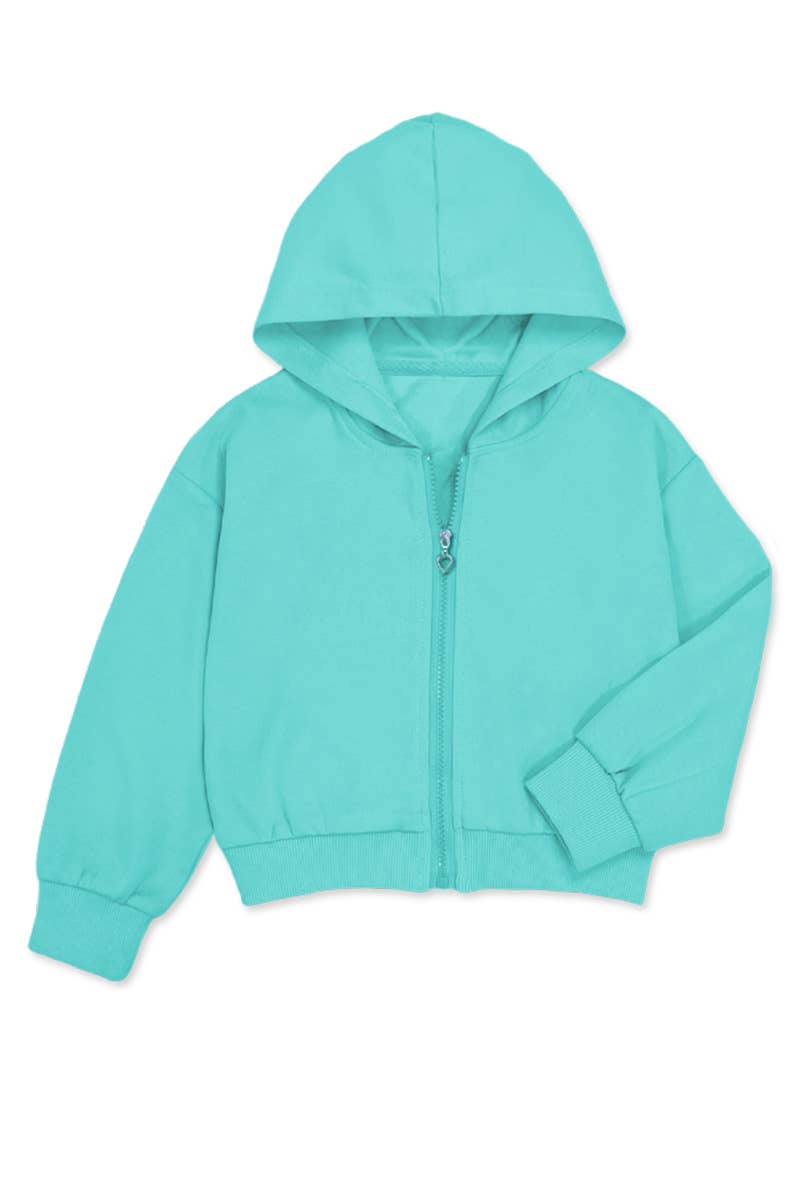 GFJ-3007B Girls Knit Terry Zip-Up Hoodie